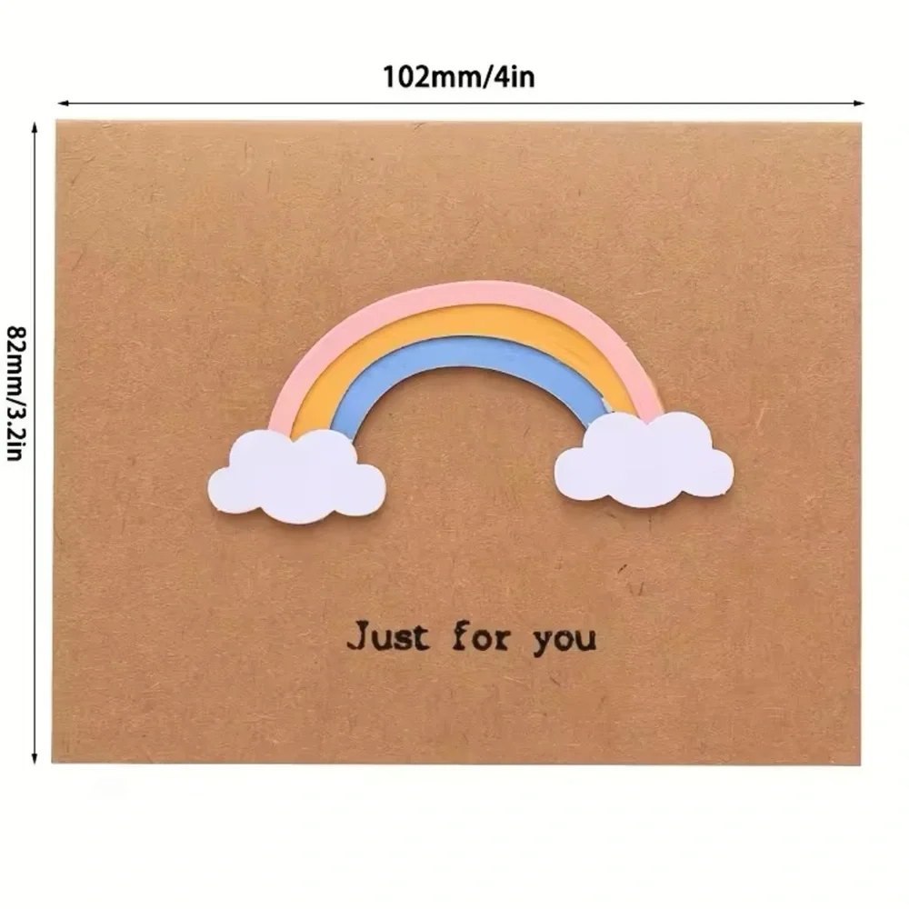 Greeting cards gift envelopes set 10 card set new rainbow flower